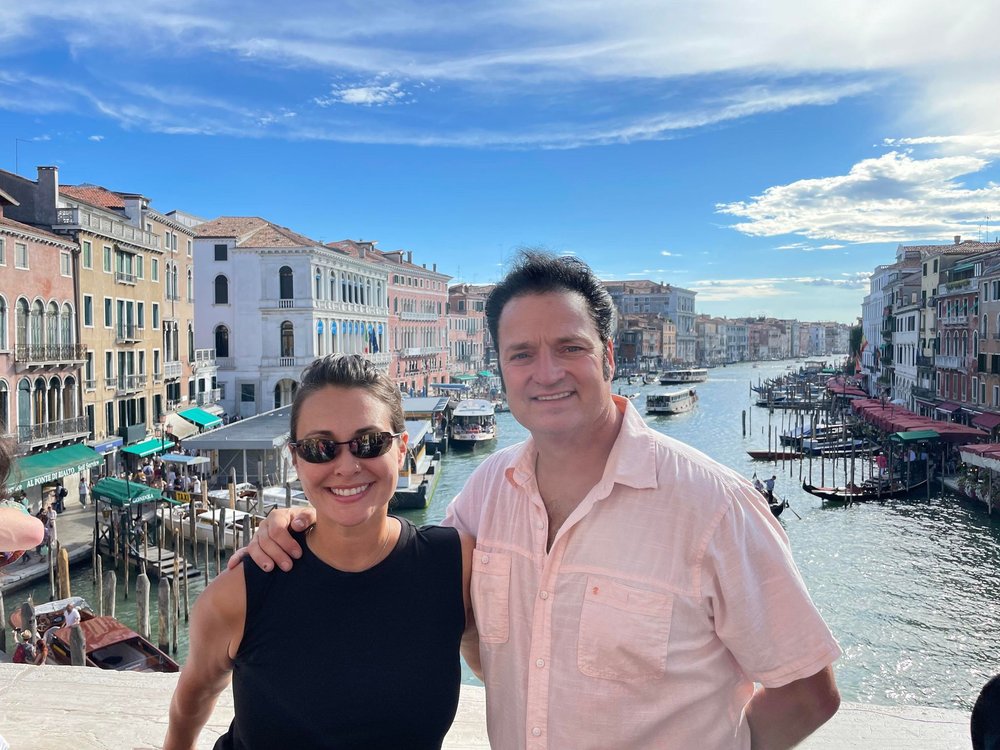 Roy Leblanc with girlfriend Delora Skelton in Venice.jpg
