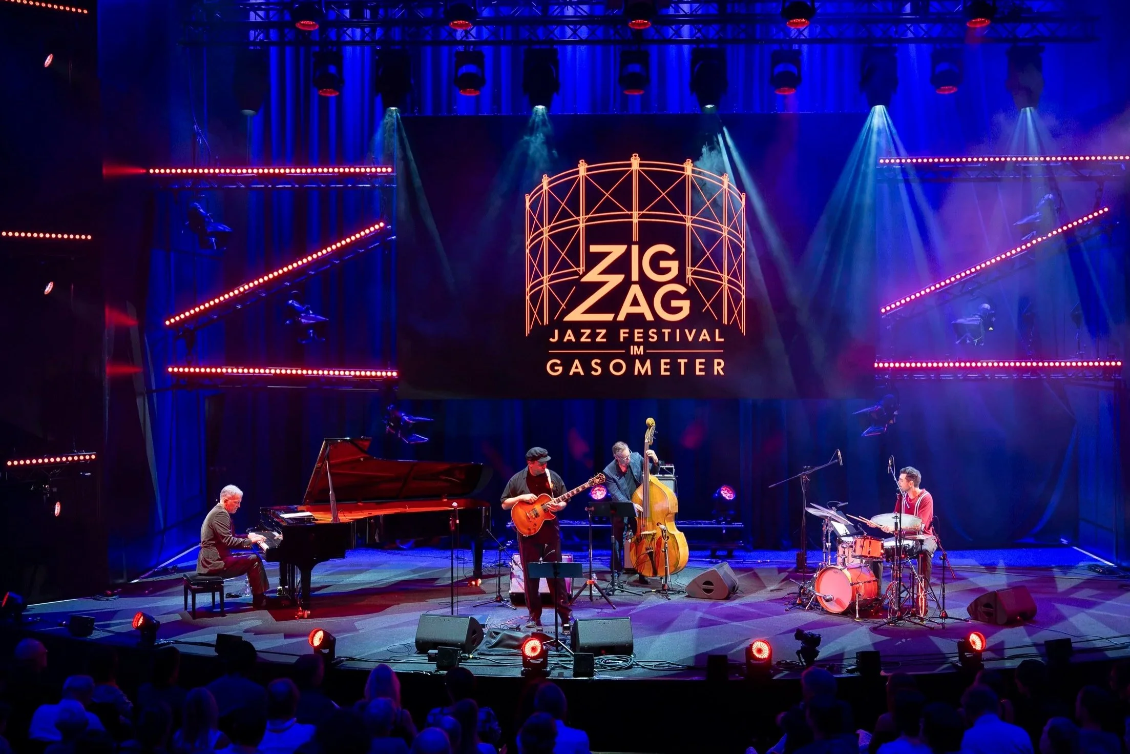  Joe performing with Kurt Rosenwinkel, Brad Mehldau, and Doug Weiss at the Zig Zag Jazz Festival in Berlin July, 25 2026. Photo by Peter Engelke 