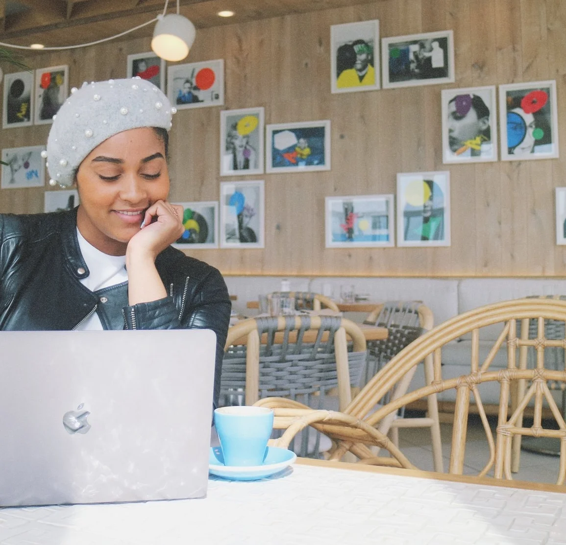 Wool Grey Pearl Beret