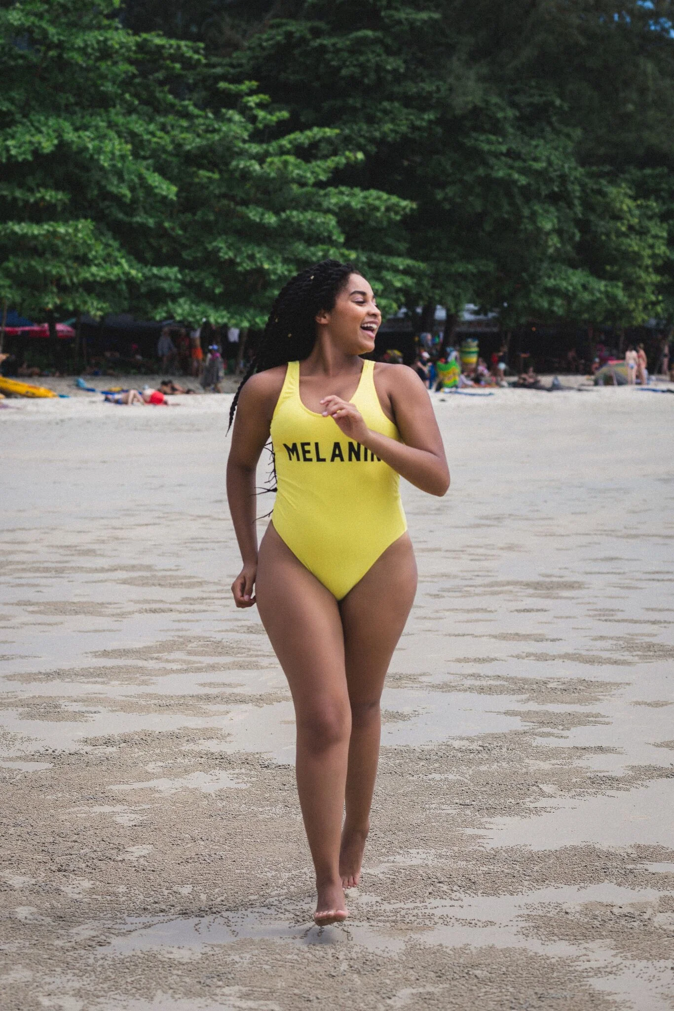 Melanin Swimsuit in Yellow