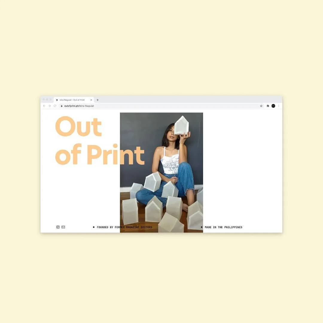 Check out my interview for @outofprint.ph 's latest issue! 

Thanks @jontssss for the super thoughtful questions 💌