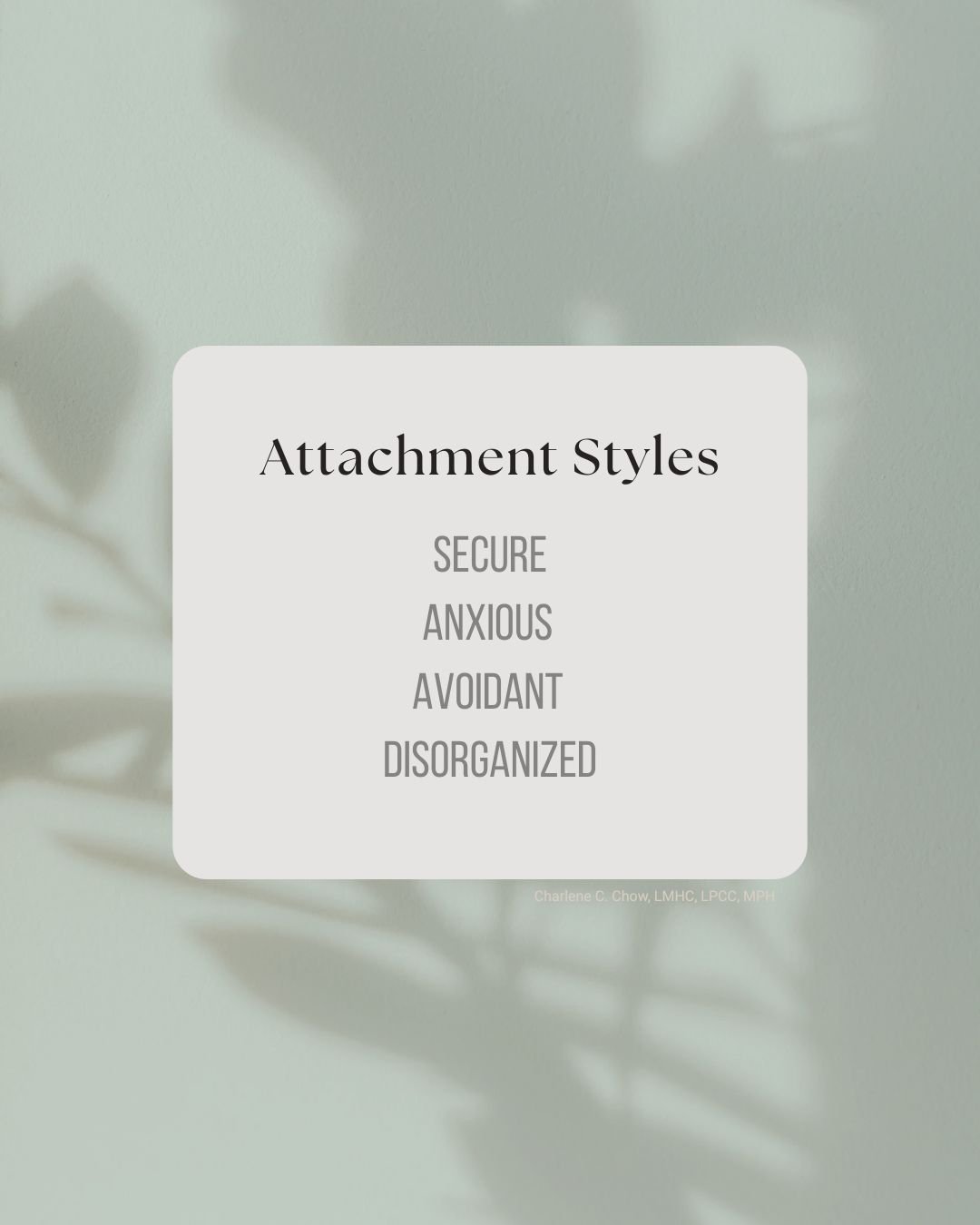 List of 4 attachment styles