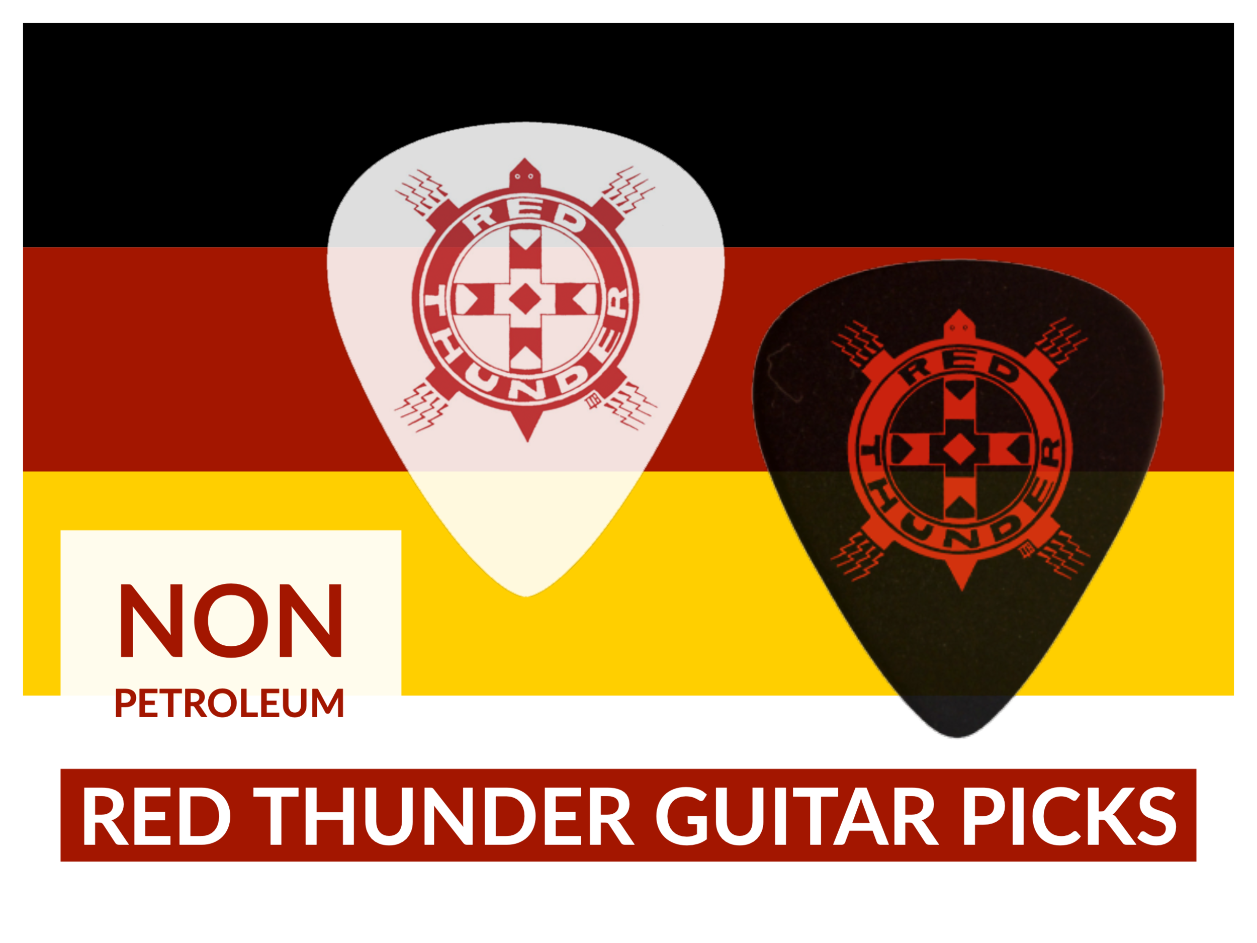 Eco-friendly Red Thunder Guitar Picks.png
