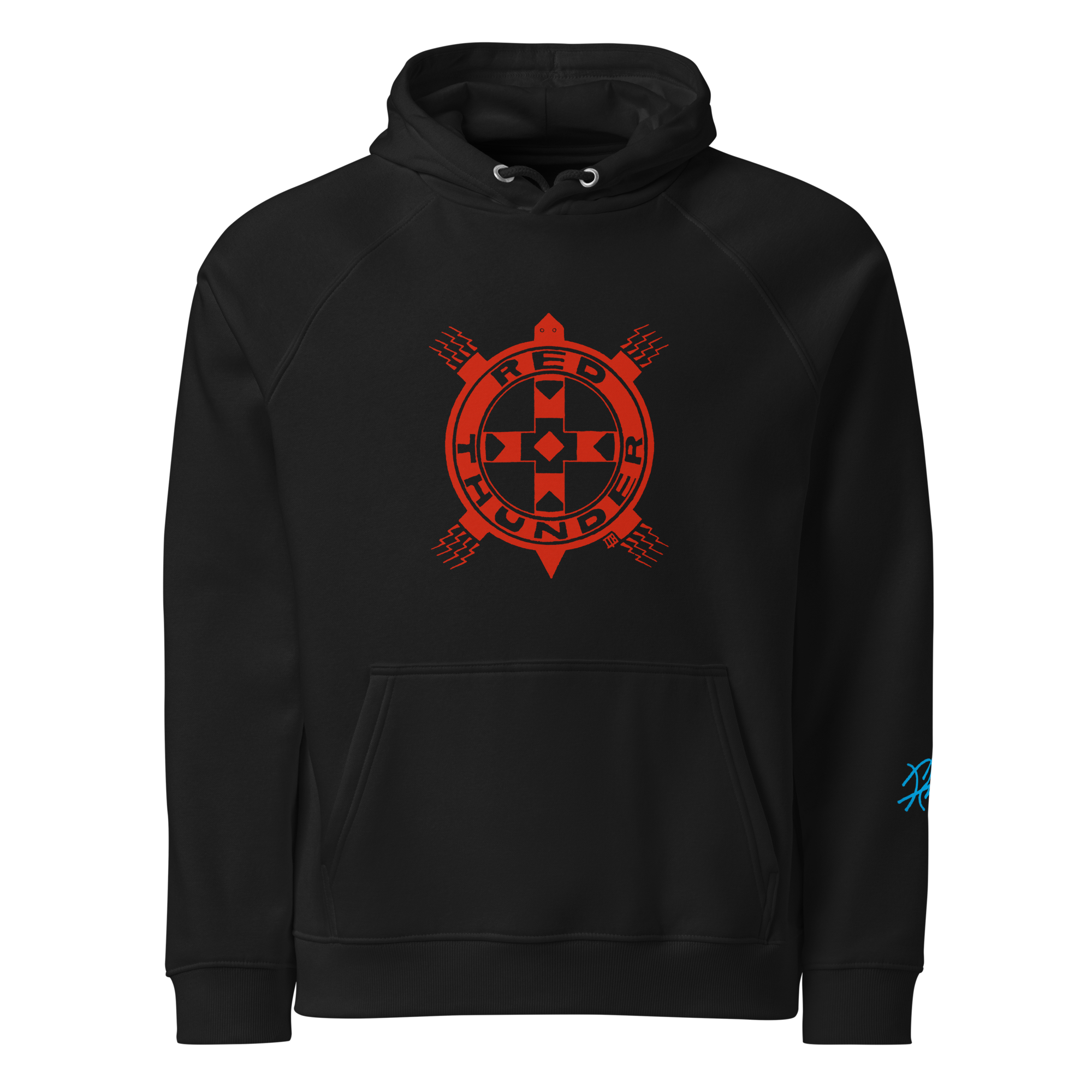 unisex-eco-raglan-hoodie-black-front-6927865504219.png