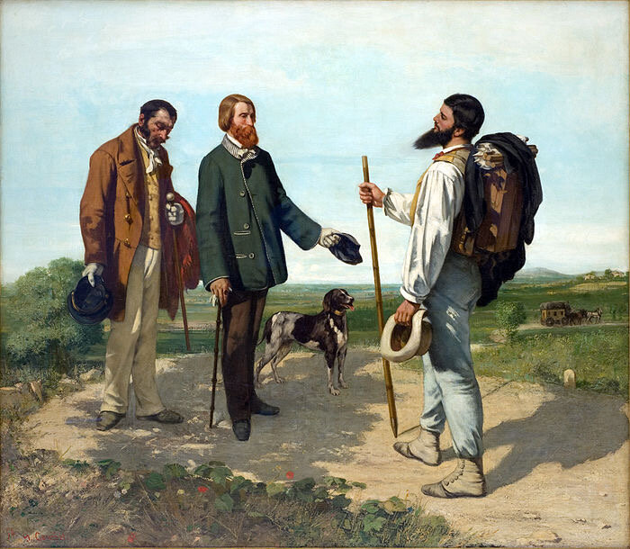  Gutave Courbet  Bonjour, Monsieur Corbet  (1854) 