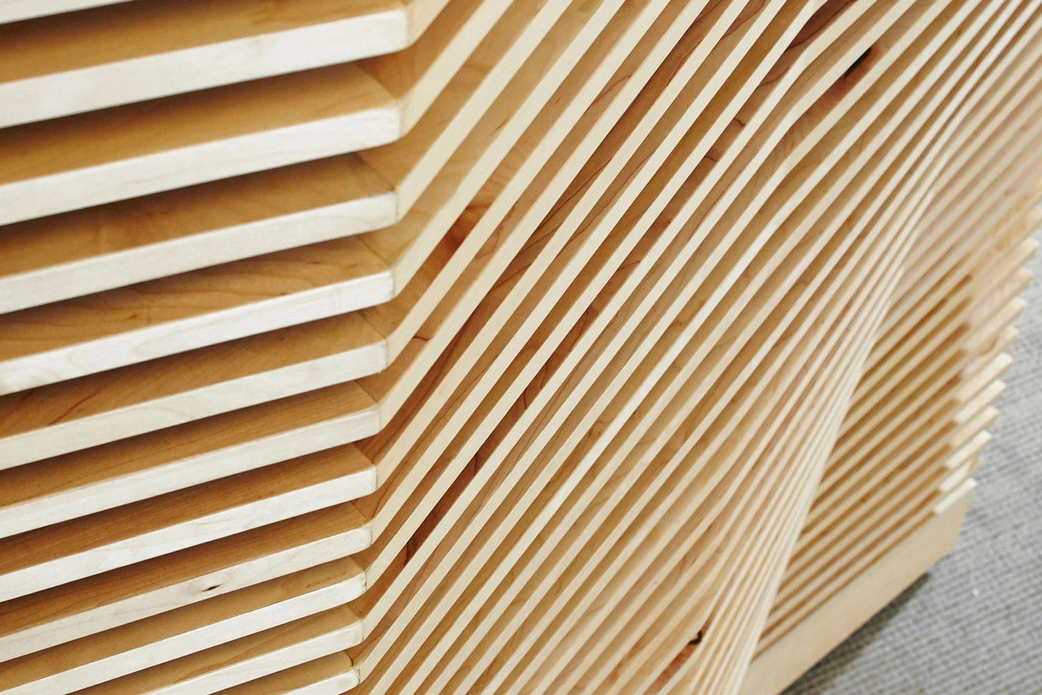 CNC Milled and Meticulously Finished Feature Wall in Maple