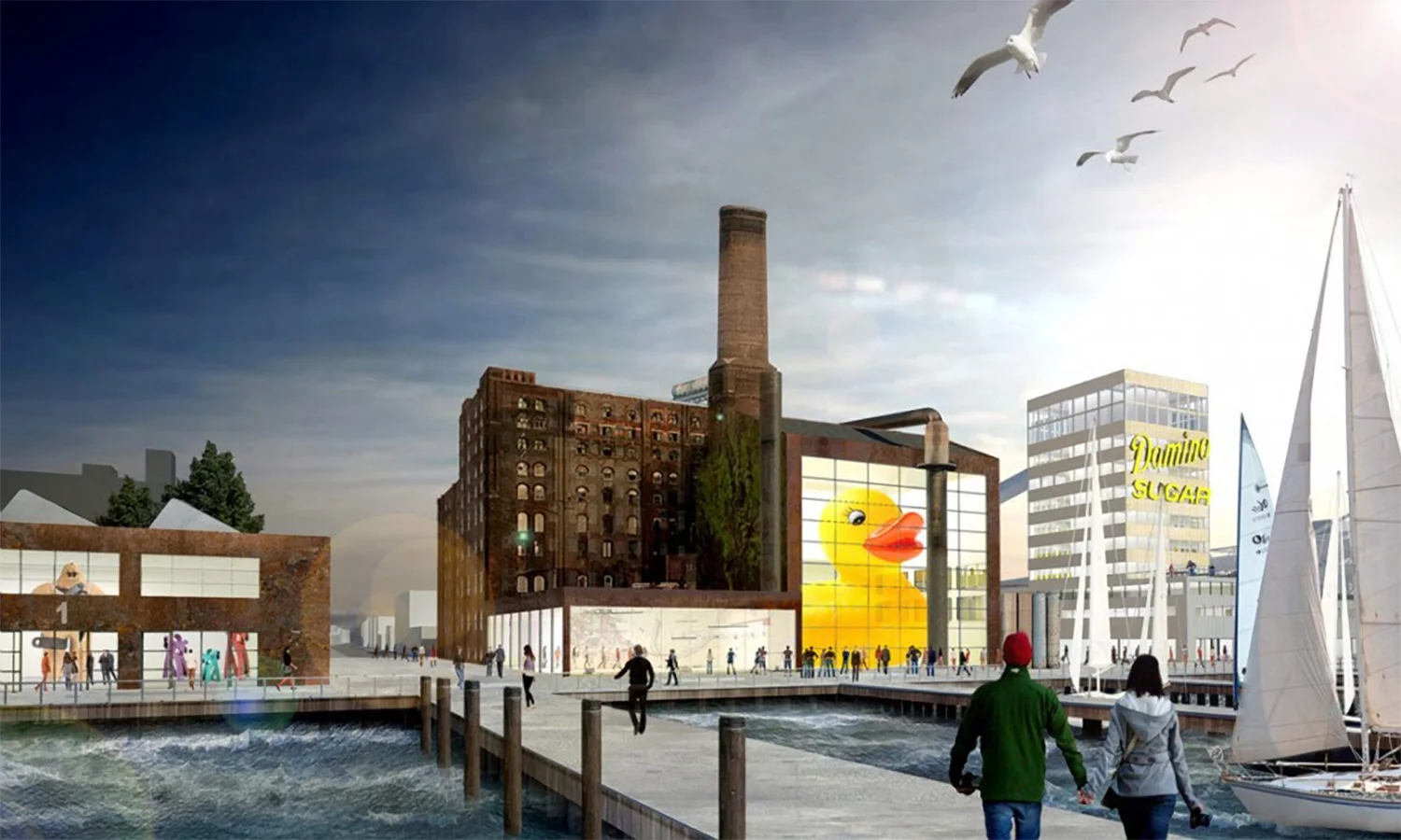 An Alternate Proposal for Brooklyn's Domino Sugar Factory Which Focuses on Culture and Education for The Public
