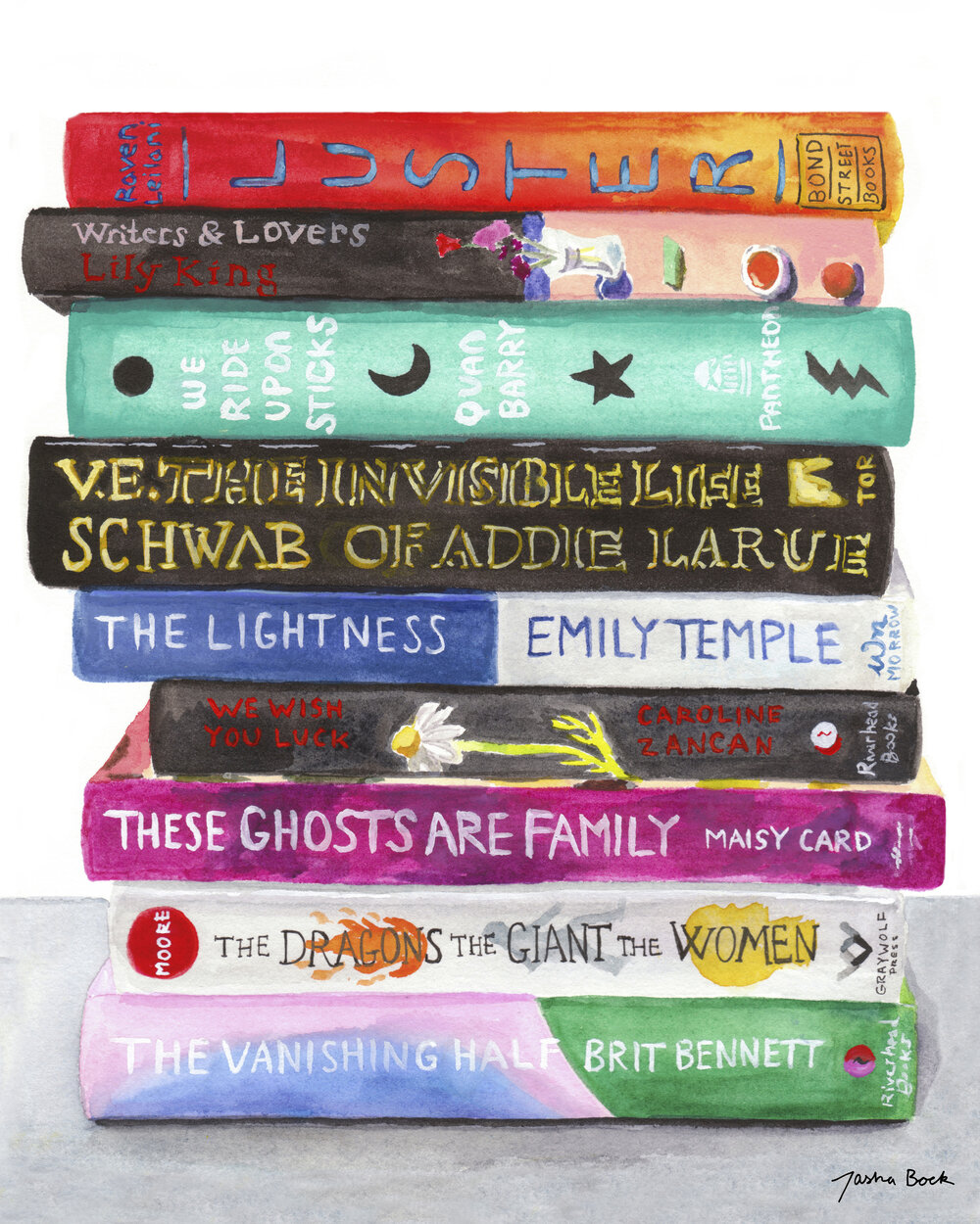 Book Stack Poster for Sale by Teenker