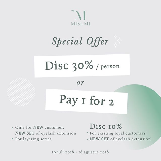 The Most Natural Japanese Eyelash Extension in Jakarta. Lightweight. Comfortable. Natural. Gonna Feel Just Like Your Real Lash. We Promise.

Located in a cozy studio in sunny Jakarta. Misumi is the brainchild of renowned make up artist @MarcellaWIdit
