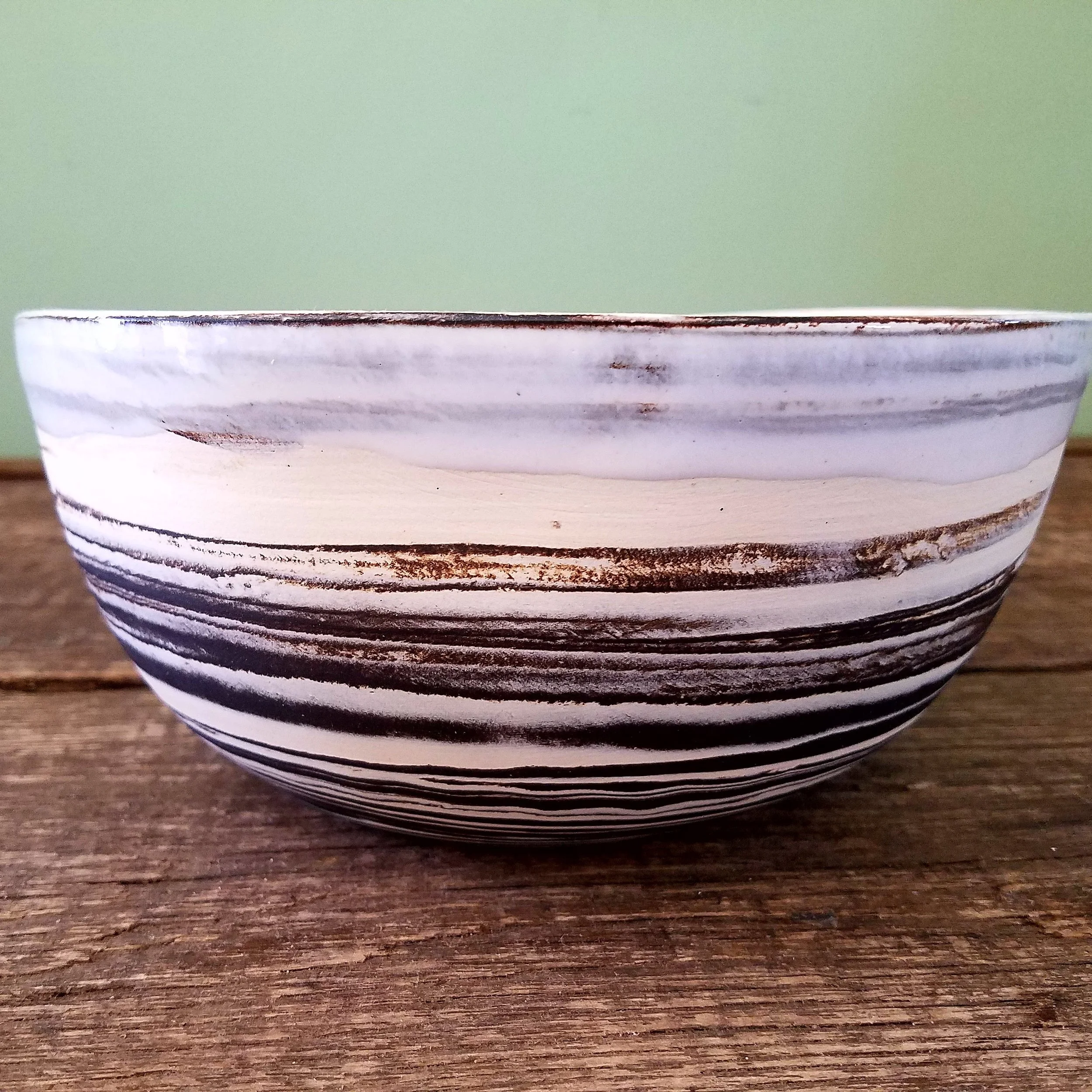 Black & White Salad Bowl