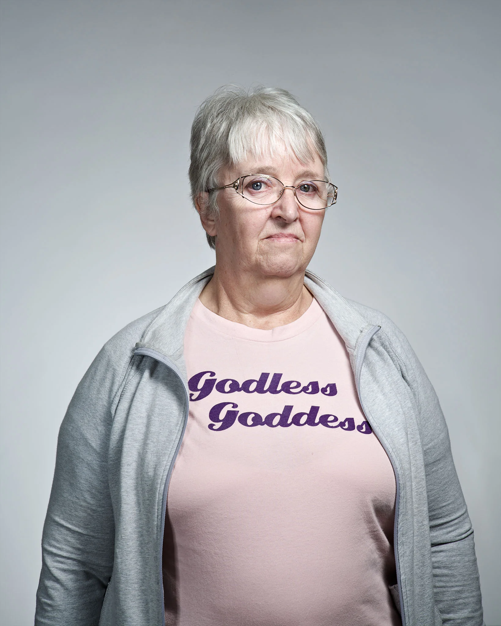sheila, used clothing store owner/atheist