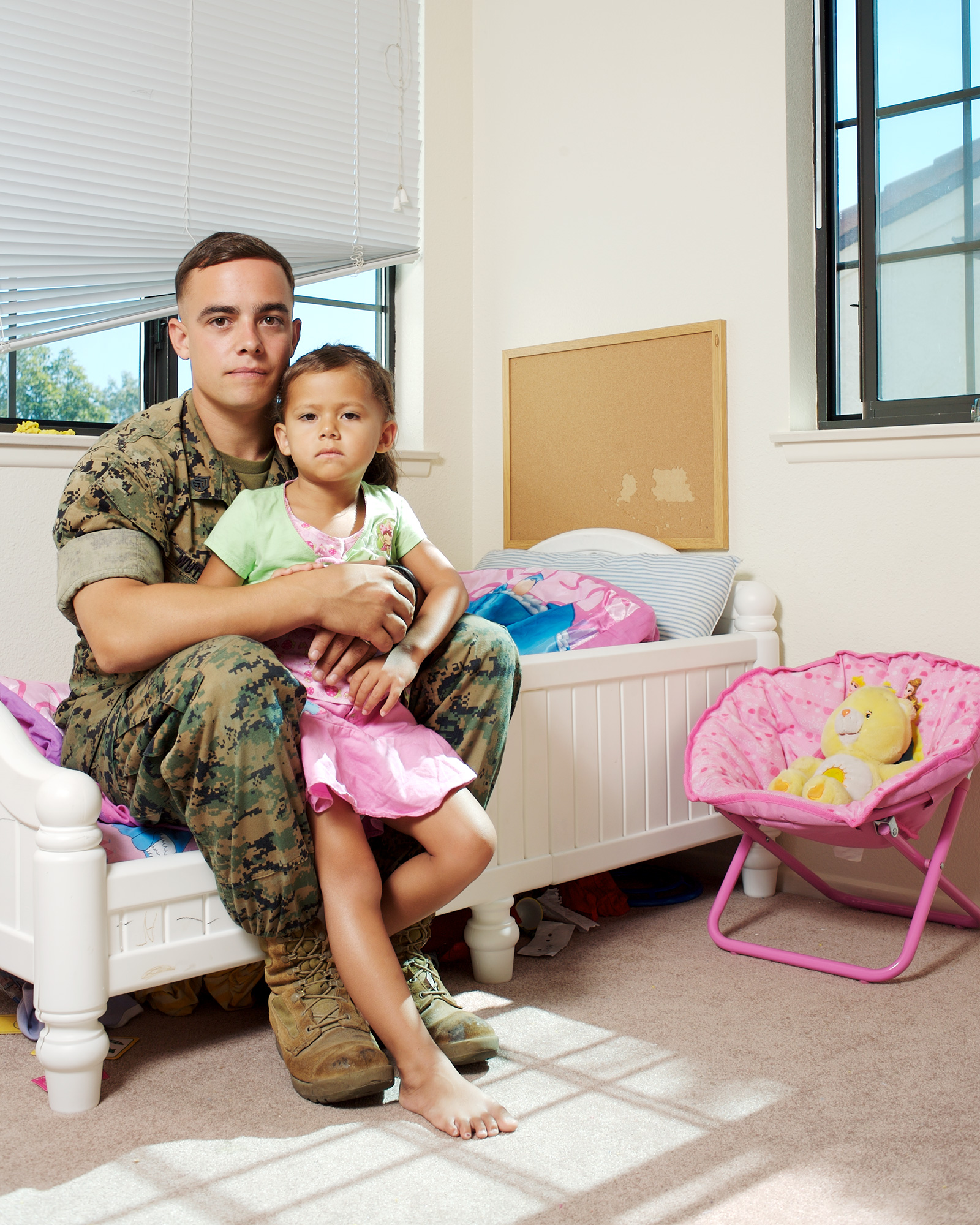 frank wuterich, marine accused of war crimes, with his daughter, talia