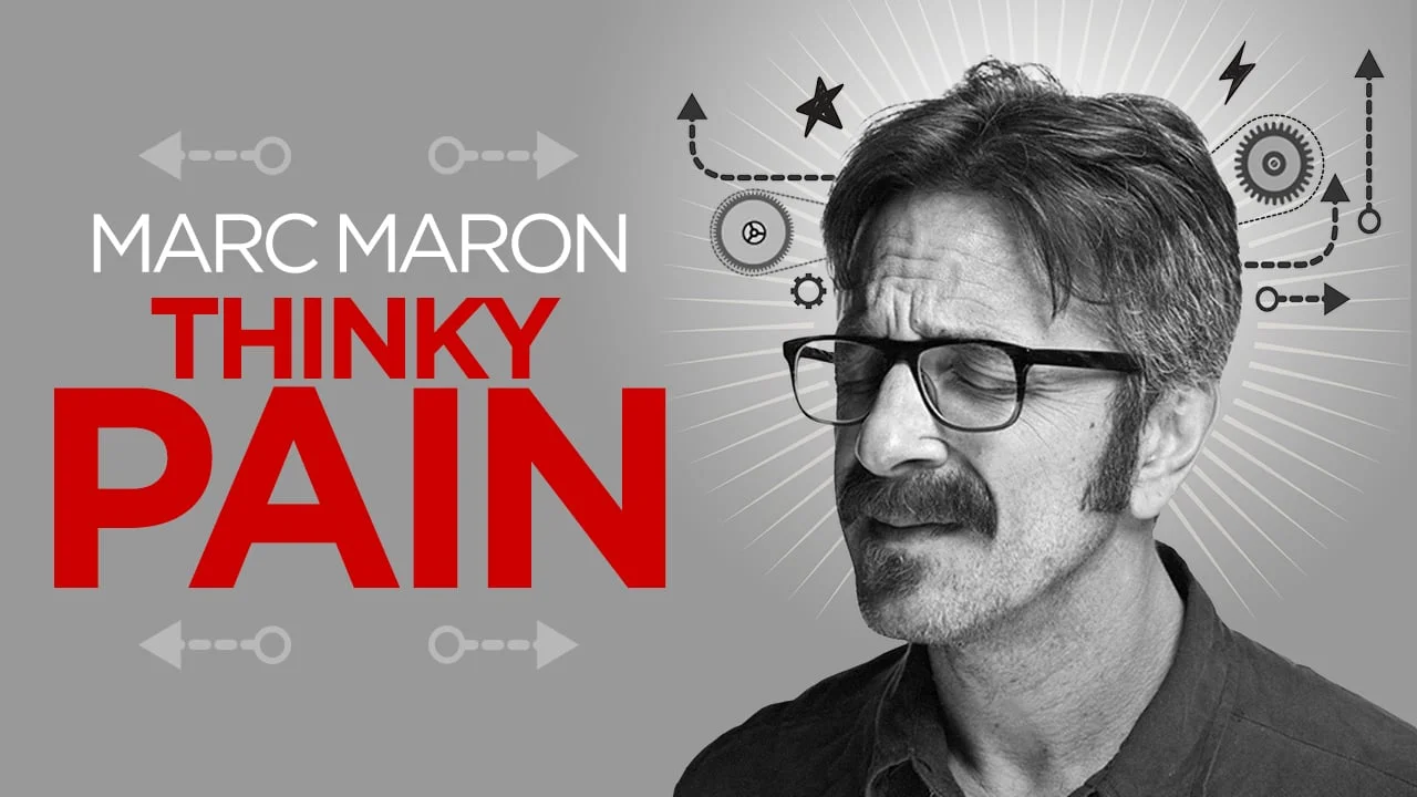 marc maron's thinky pain comedy special key art