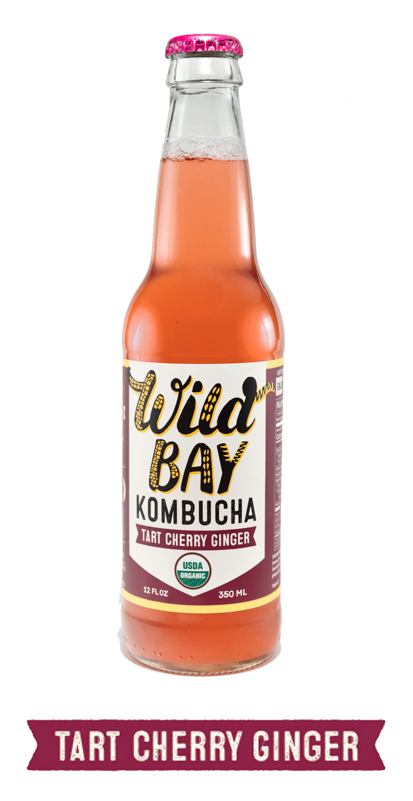 Wild Bay Kombucha Tart Cherry Ginger