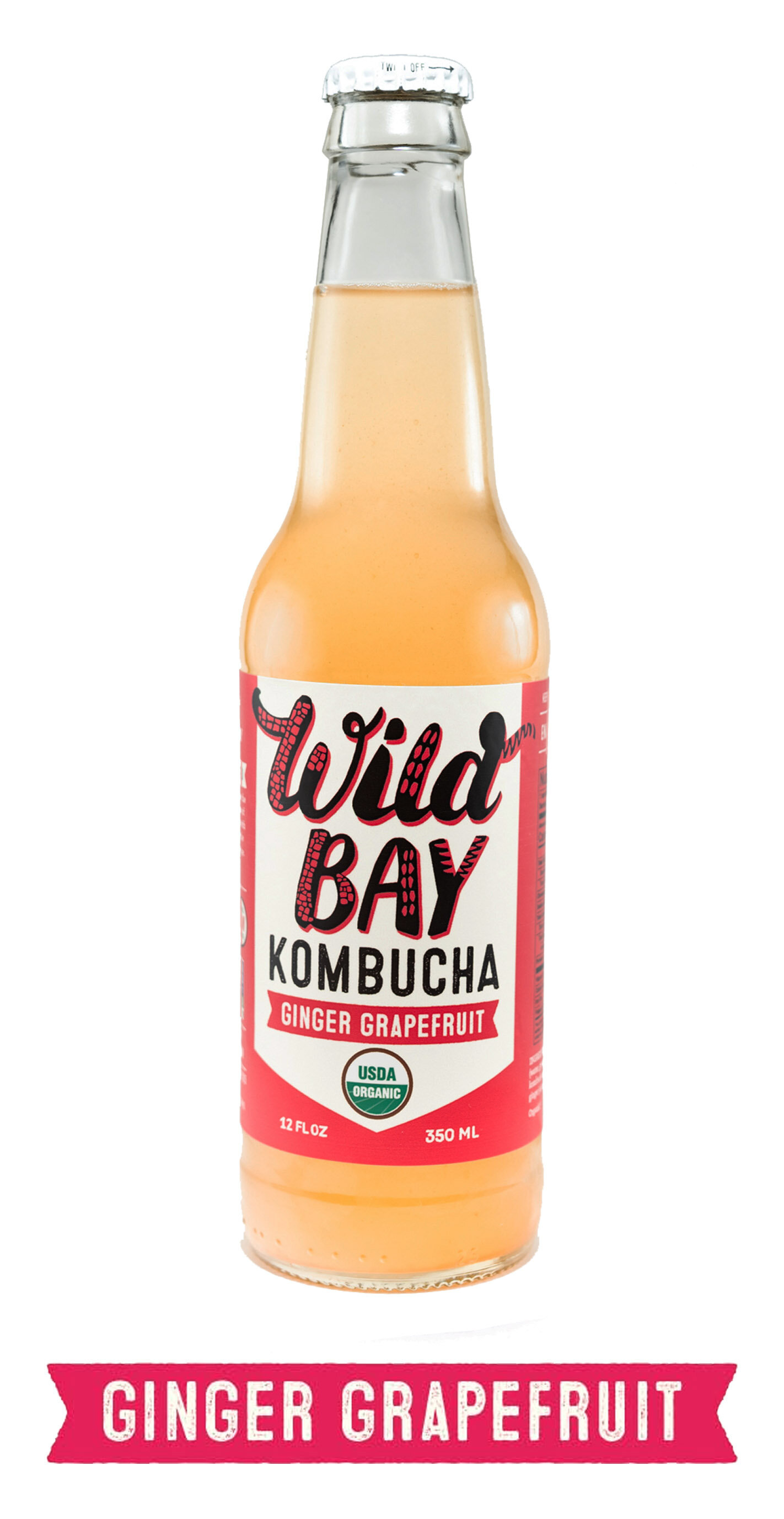 Wild Bay Kombucha Ginger Grapefruit