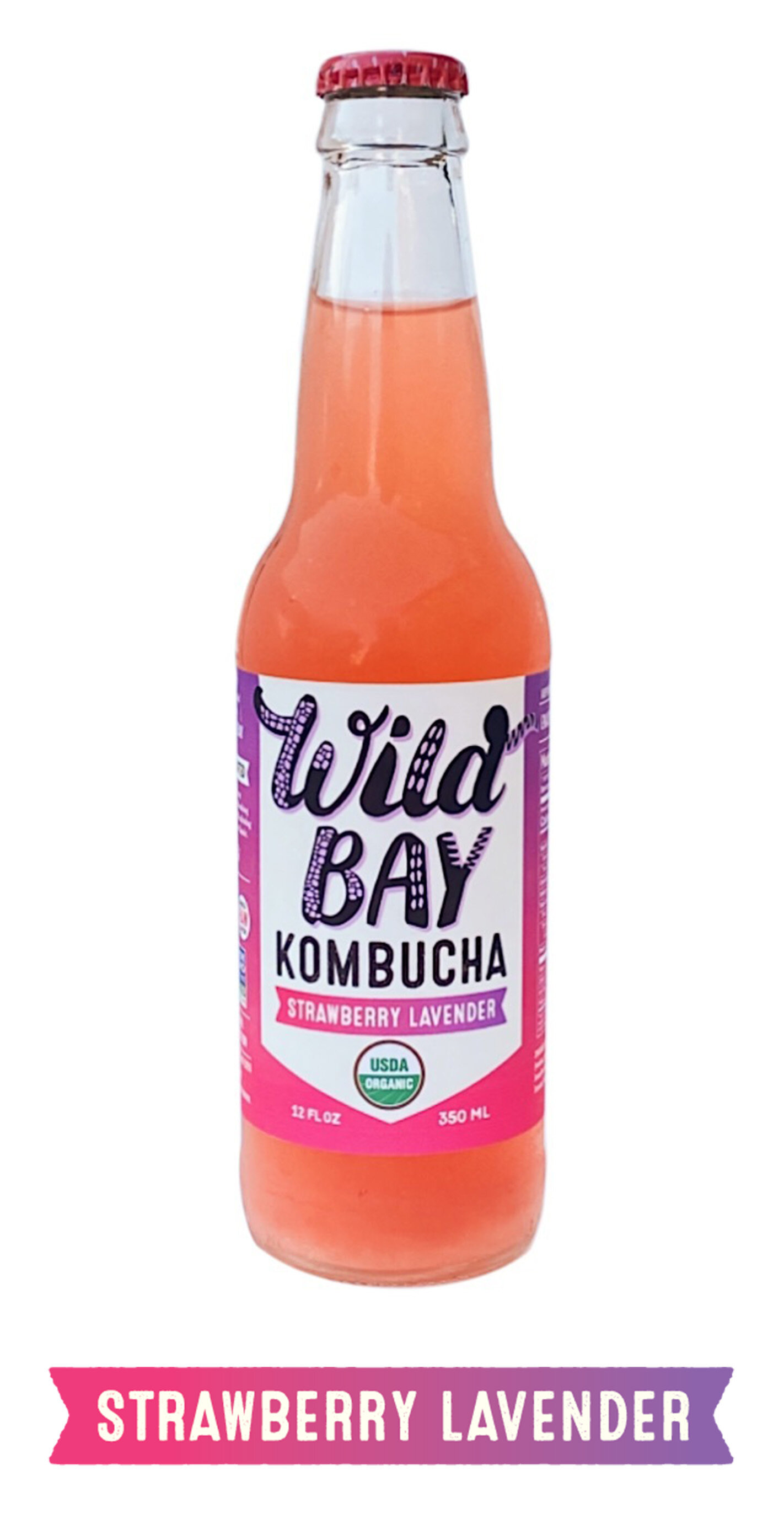 Wild Bay Kombucha Strawberry Lavender