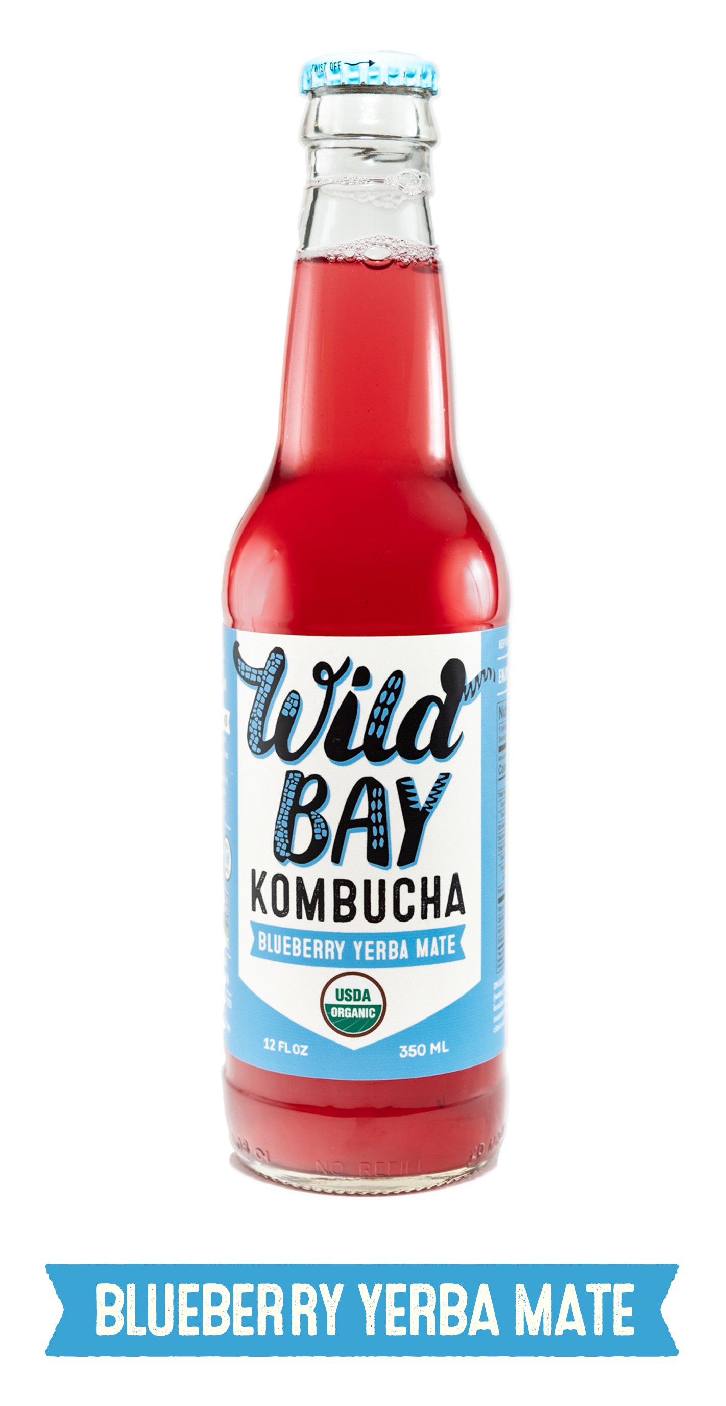 Wild Bay Kombucha Blueberry Yerba Mate 