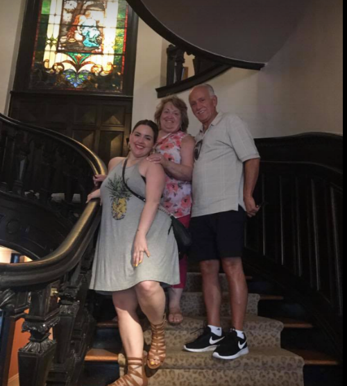 Family picture at The Van Benthuysen-Elms Mansion - Each time I visit this site it becomes more magical. The only historic home on St. Charles Avenue that offers a space for events; with a magnificent 48 foot grand ballroom and infinite amounts of details around every turn.