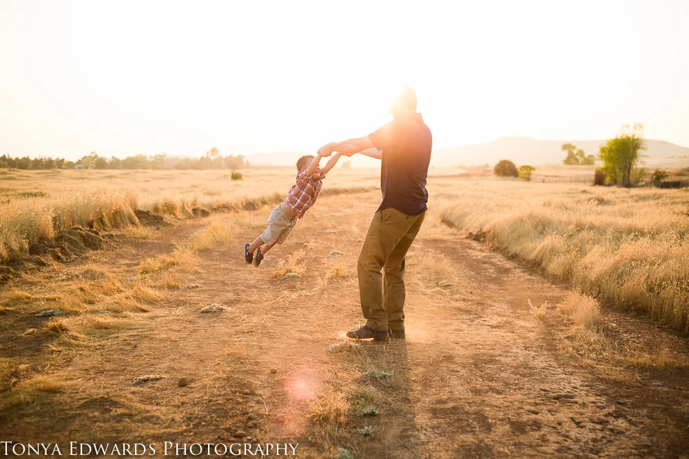 Tonya Edwards | Oroville Family Photographer | father and son playing