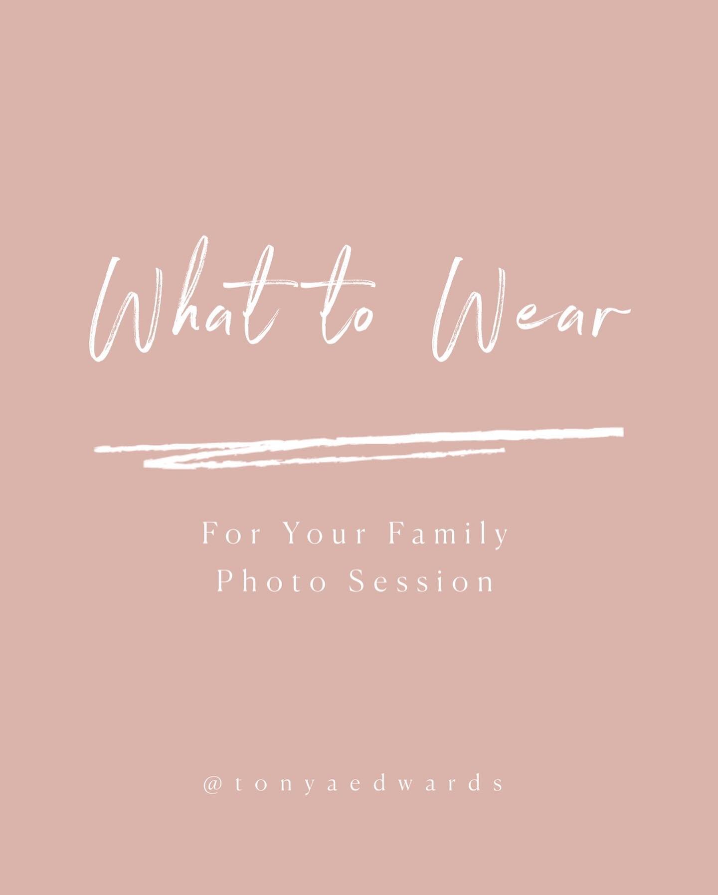 What do I wear to my family photo session? &nbsp;It's a pretty common question, right? I mean, a perfectly coordinated wardrobe can really make a difference in the resulting photos, so it can feel stressful. &nbsp;It can feel overwhelming. &nbsp;It c