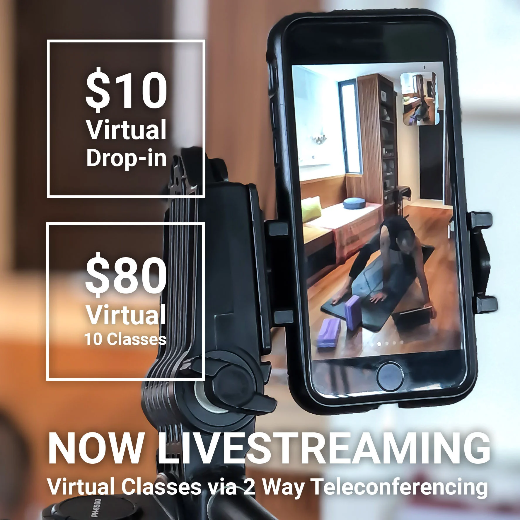 Now, Livestreaming. Virtual Online Classes