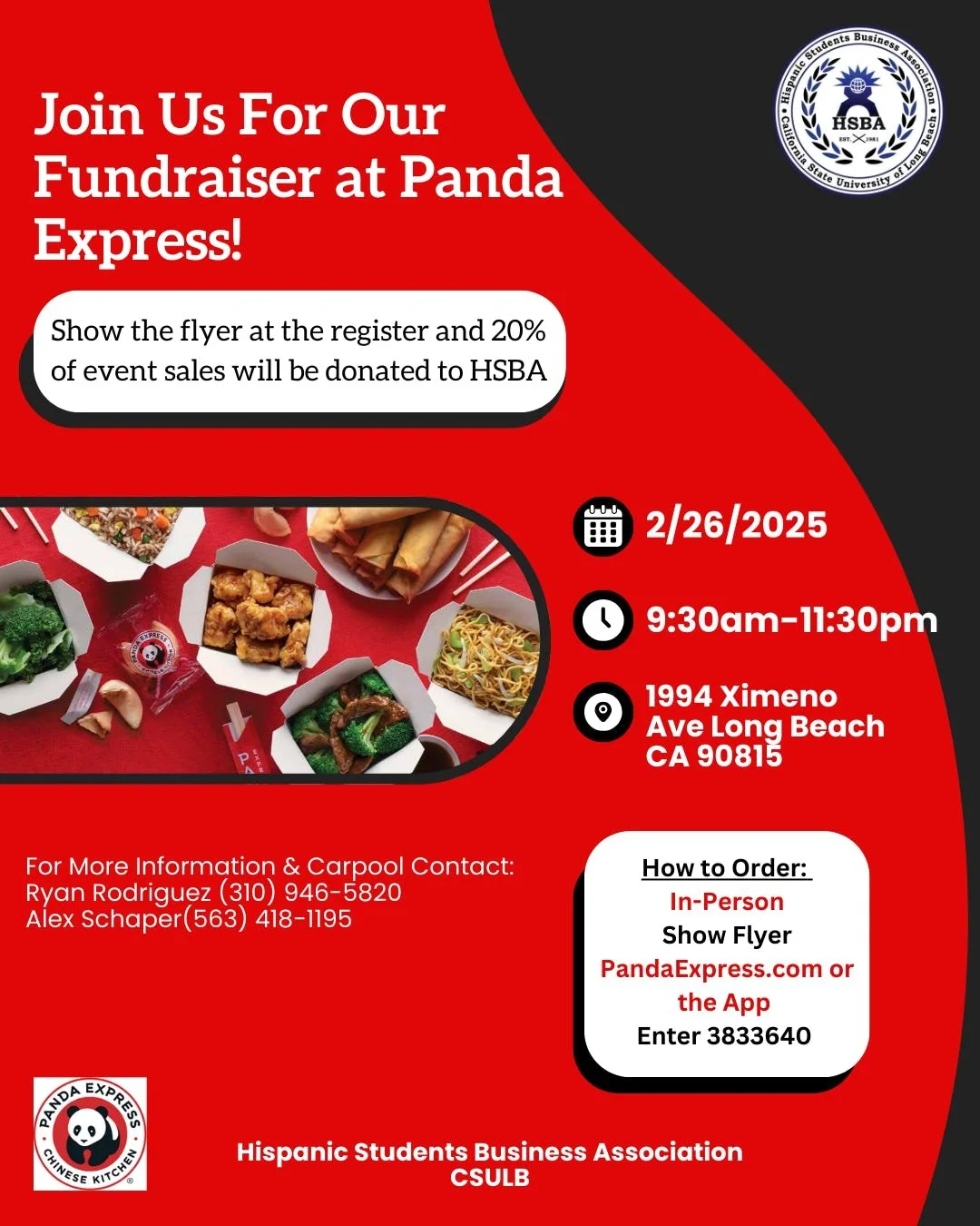 Panda Express Fundraiser 🐼