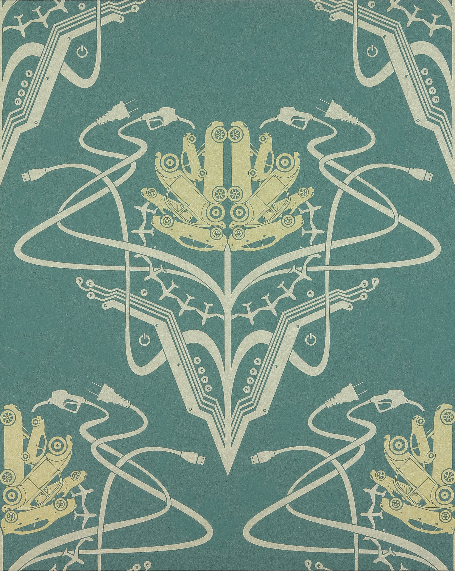Performative print (screenprint on construction paper)