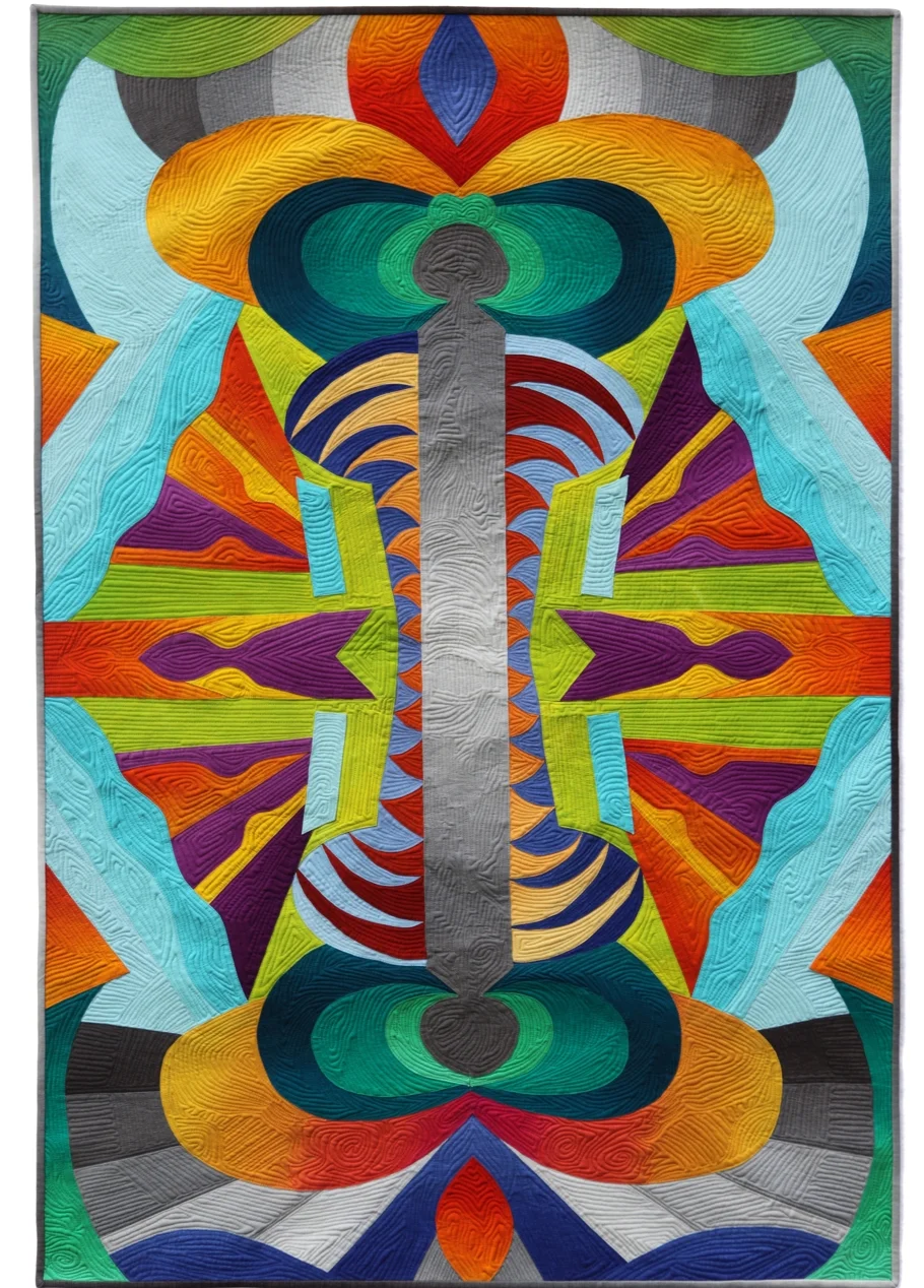 ©2012 29"x 43" Cotton textiles pieced and stitched.
