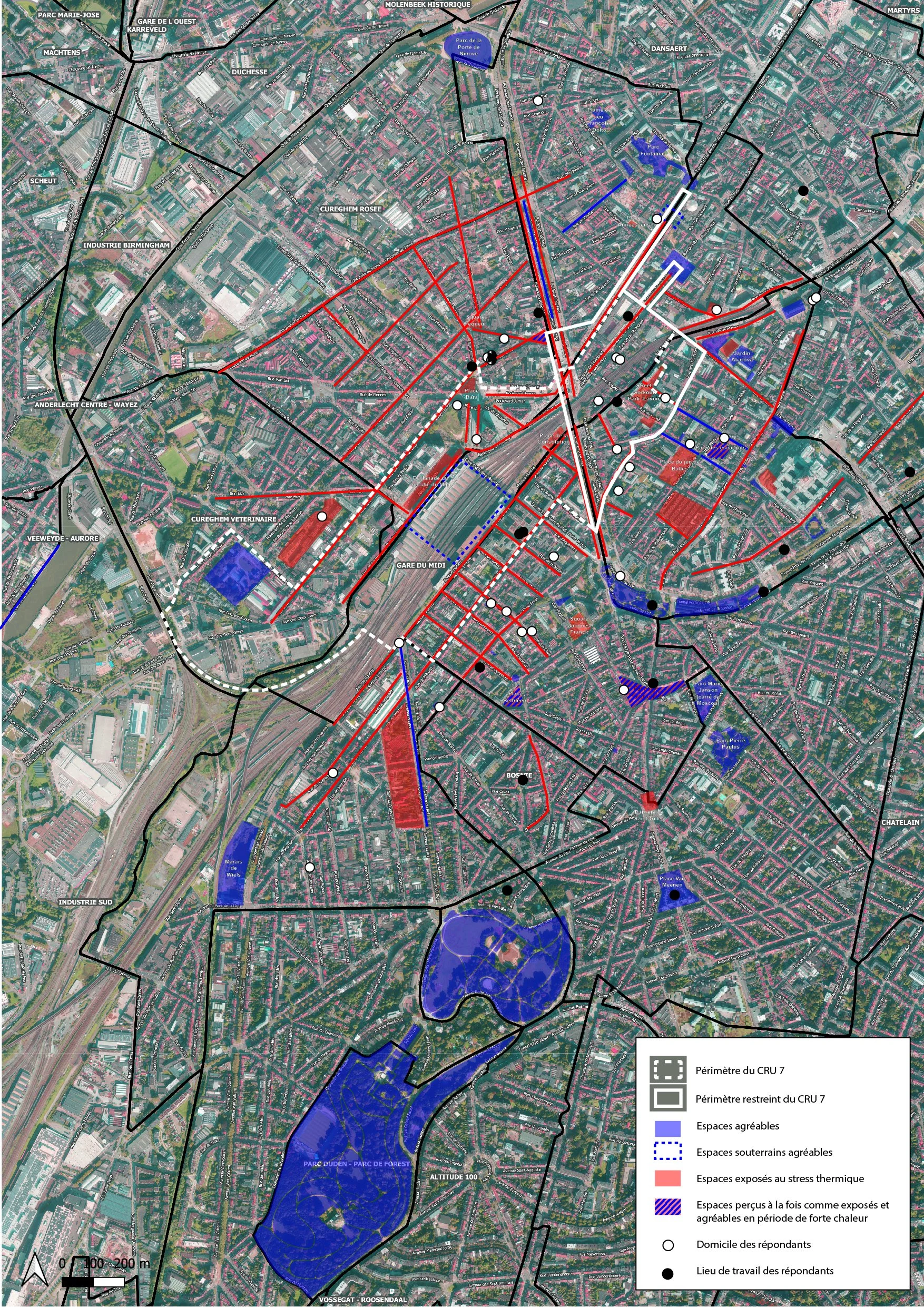 La vulnérabilité au stress thermique des usager·e·s des quartiers proches de la Gare du Midi à Bruxelles