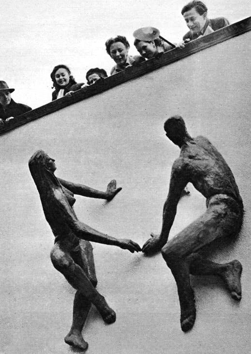 Festival of Britain, various temporary works. Above: The Sunbathers (1951), Peter Laszlo Peri. London. (Image: Via Wikimedia Commons)