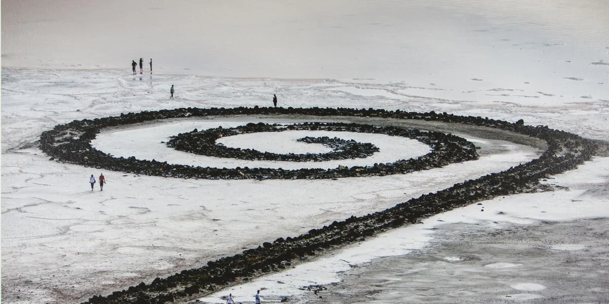 Spiral Jetty (1970), Robert Smithson, Great Salt Lake, Utah. (Image: Via deseret.com)