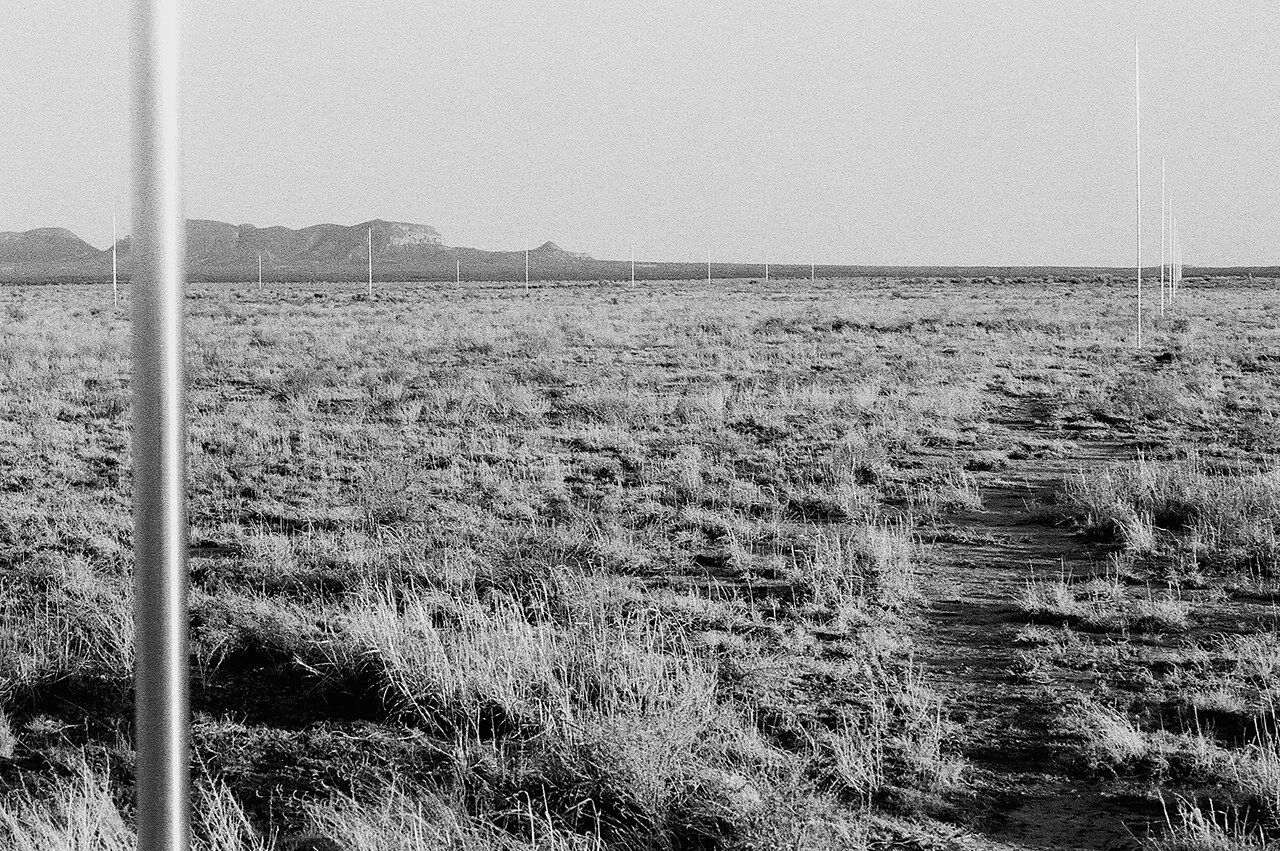 The Lightning Field (1977), Walter de Maria. New Mexico. (Image: Via Wikimedia Commons)