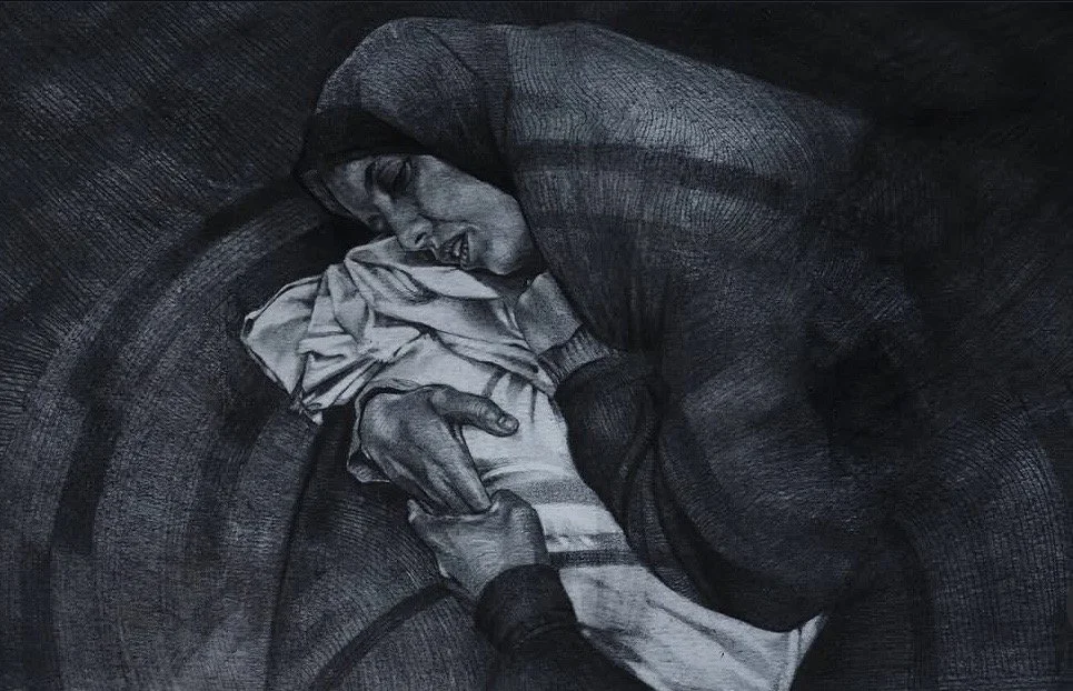 Mother and Child - Pencil on Paper