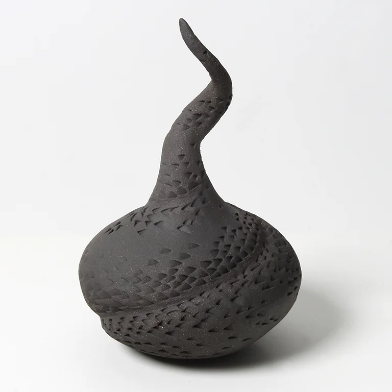 Black Stoneware Sculpture
