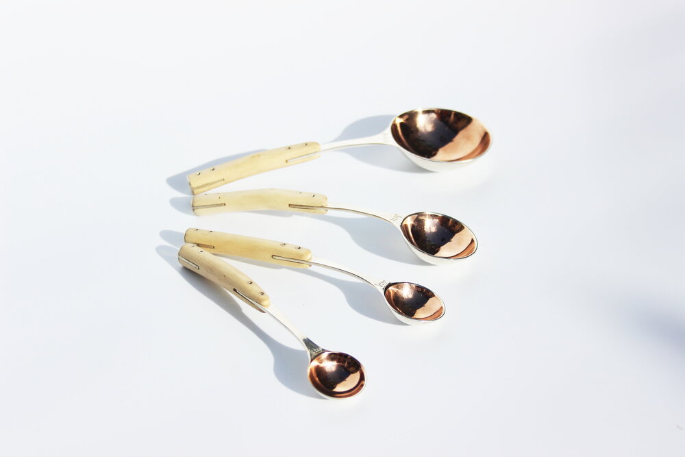 Pure Copper Hand Engraved Measuring Spoon Set