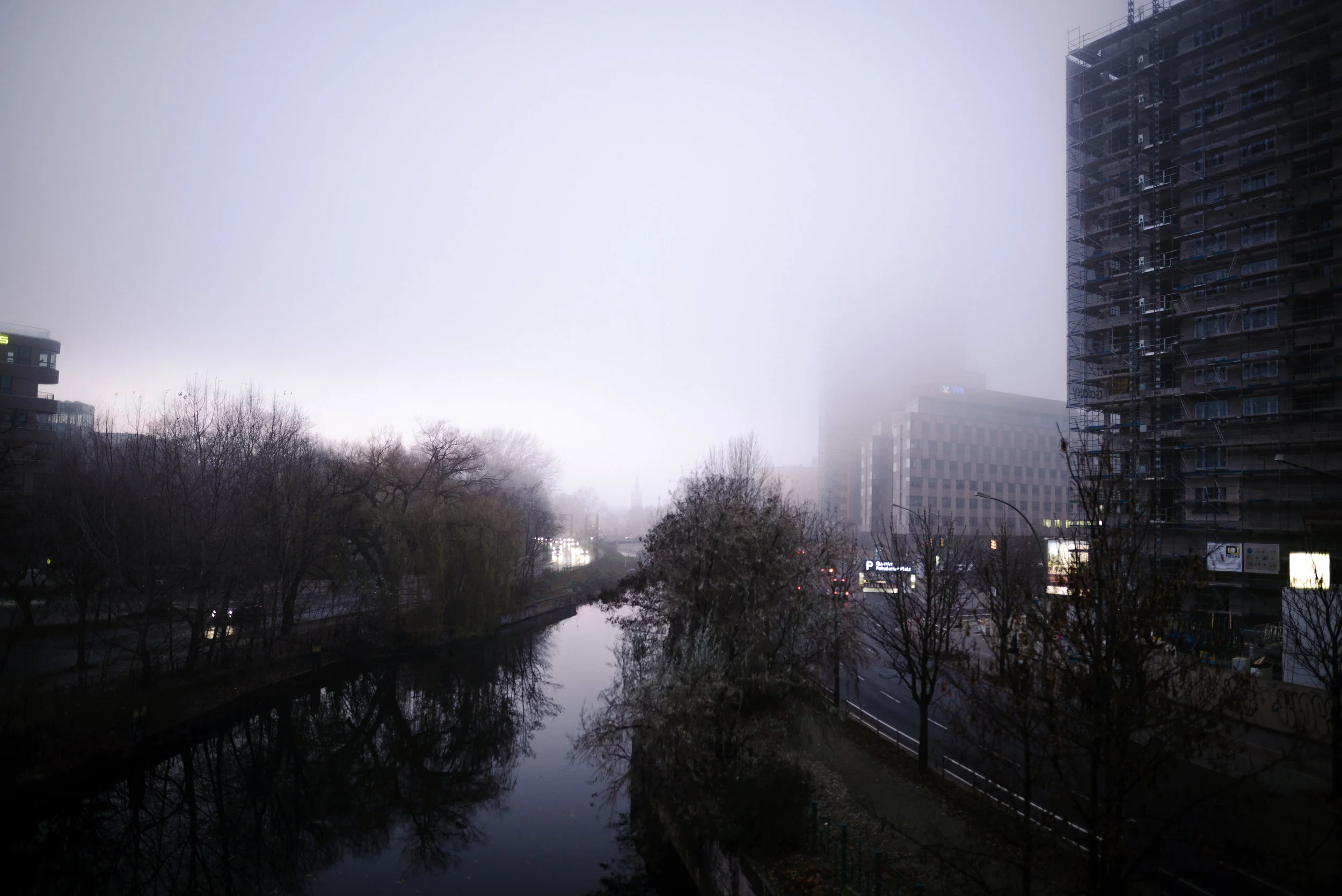 foggy berlin in december.