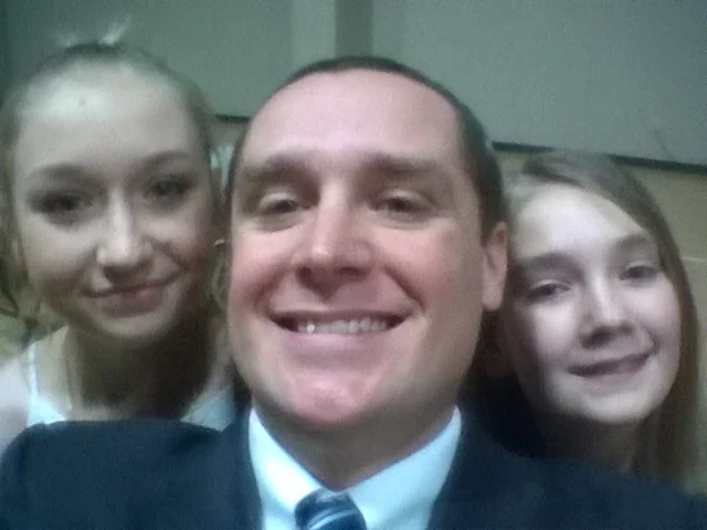 Dressed up for a Daddy-Daughter Date Night last year: fun times!