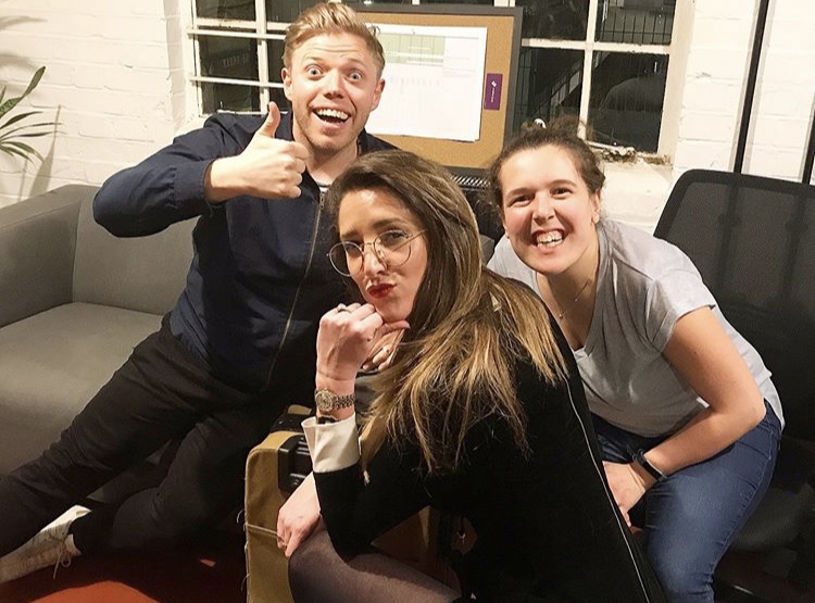 Comic relief green room with Rob.jpeg