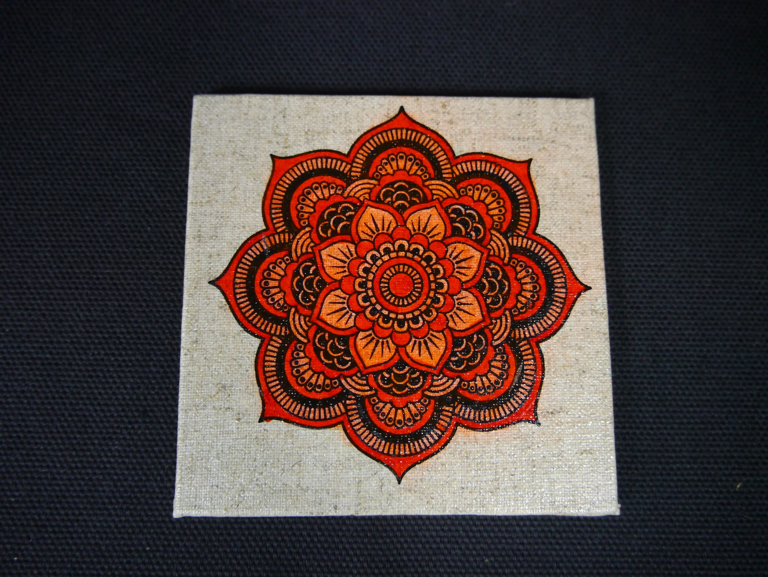 Crimson Red Mandala Coaster
