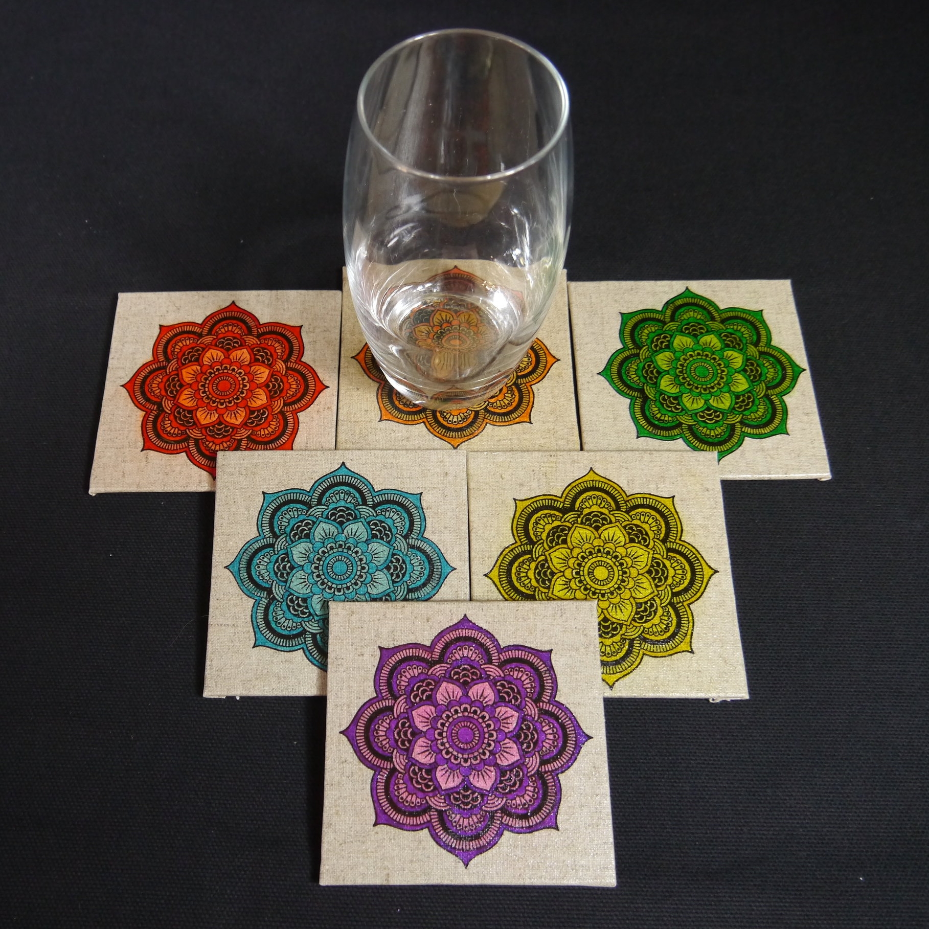 RAINBOW MANDALA COASTER