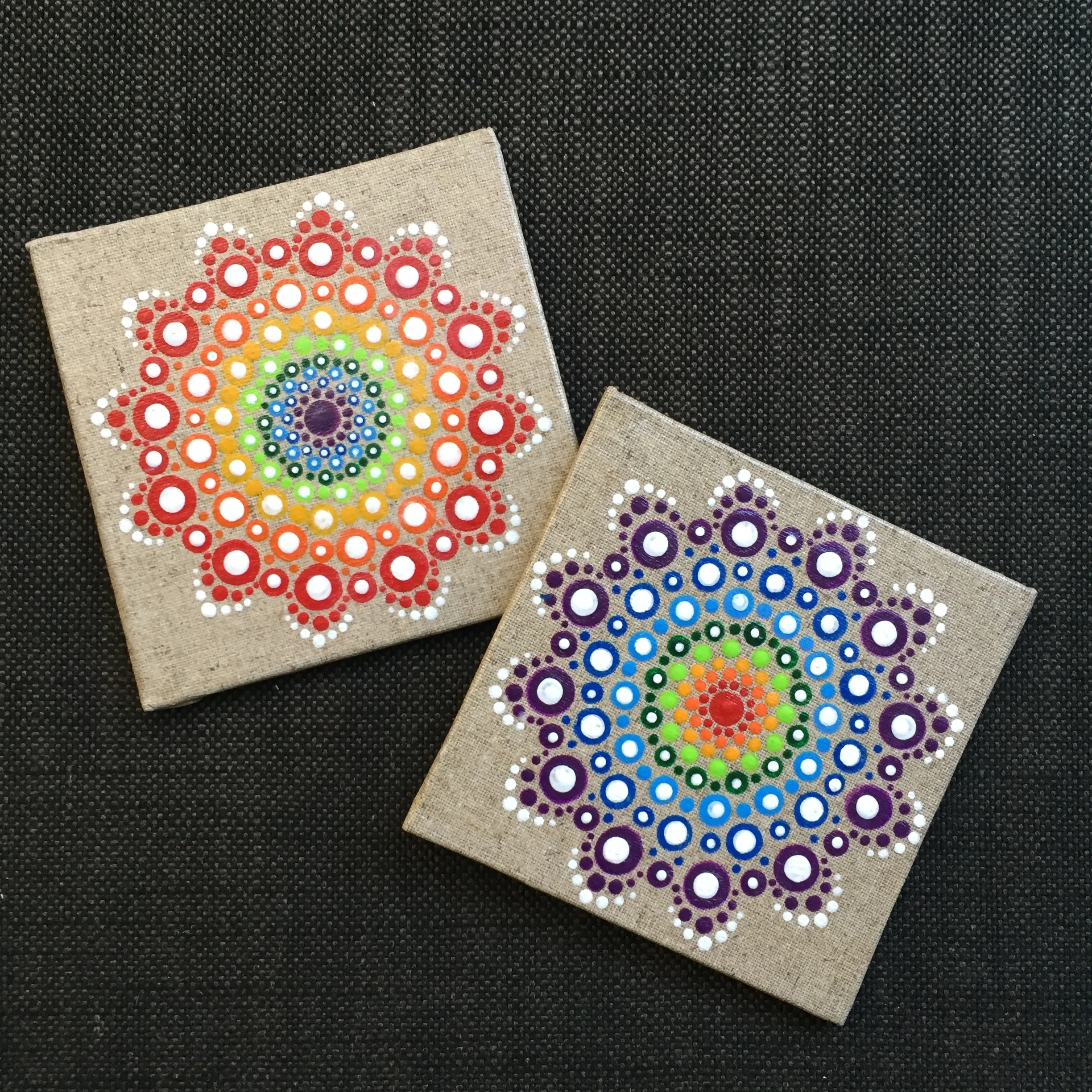Pair of Chakra Mandotla Coasters
