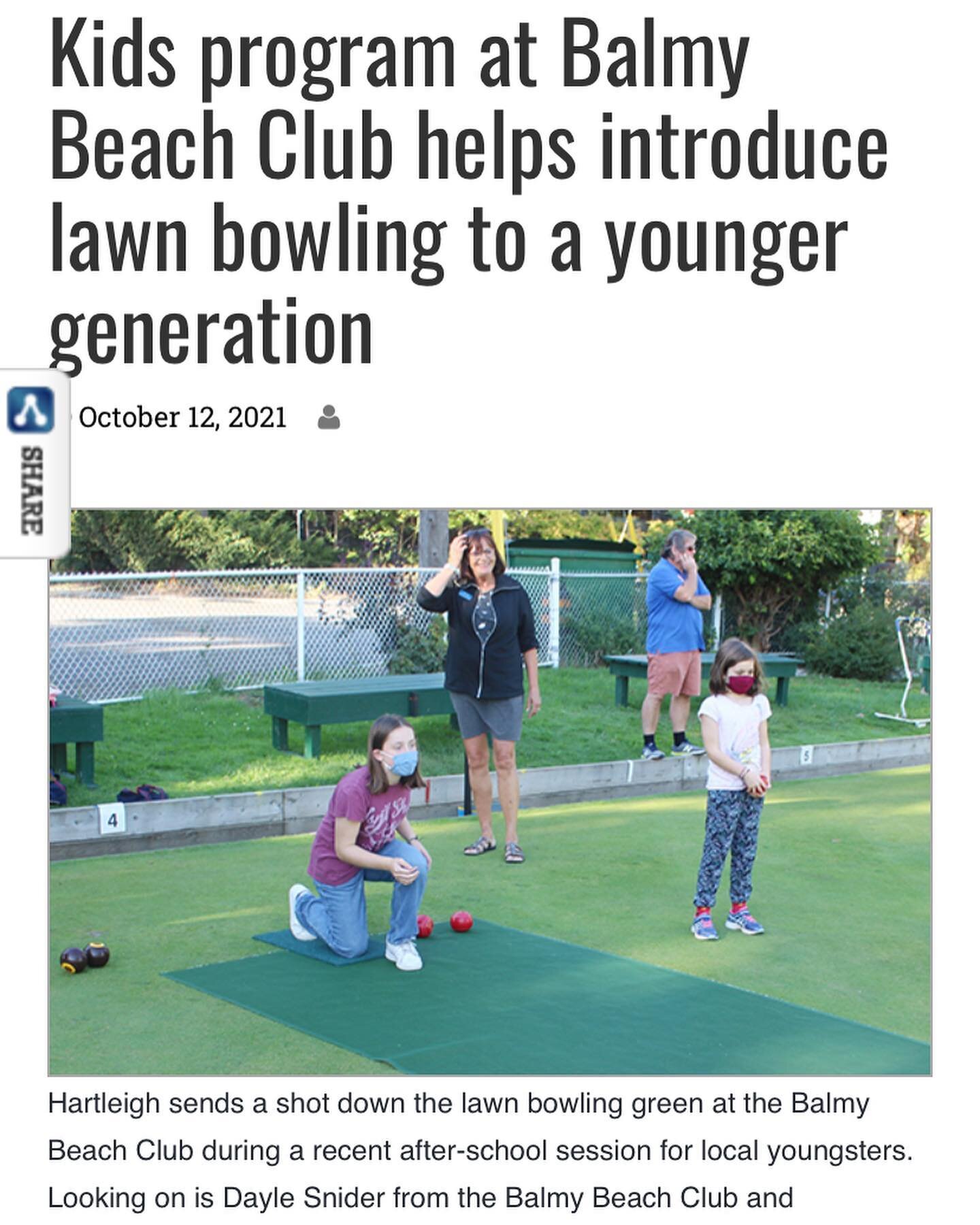 Check us out in the @beachmetro! Lawn bowling at the @balmybeachclub is just one of the awesome activities at After School Club. Link in bio to the full story!!