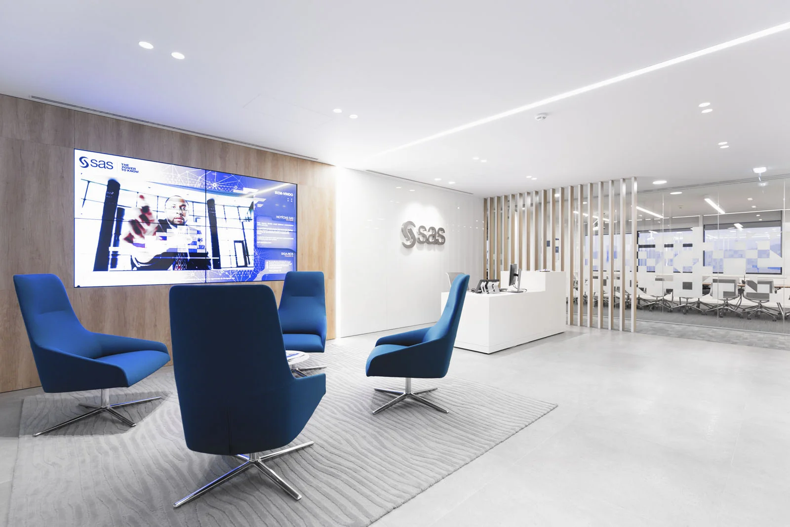 Poltronas Alya na recepção da SAS Software em Lisboa