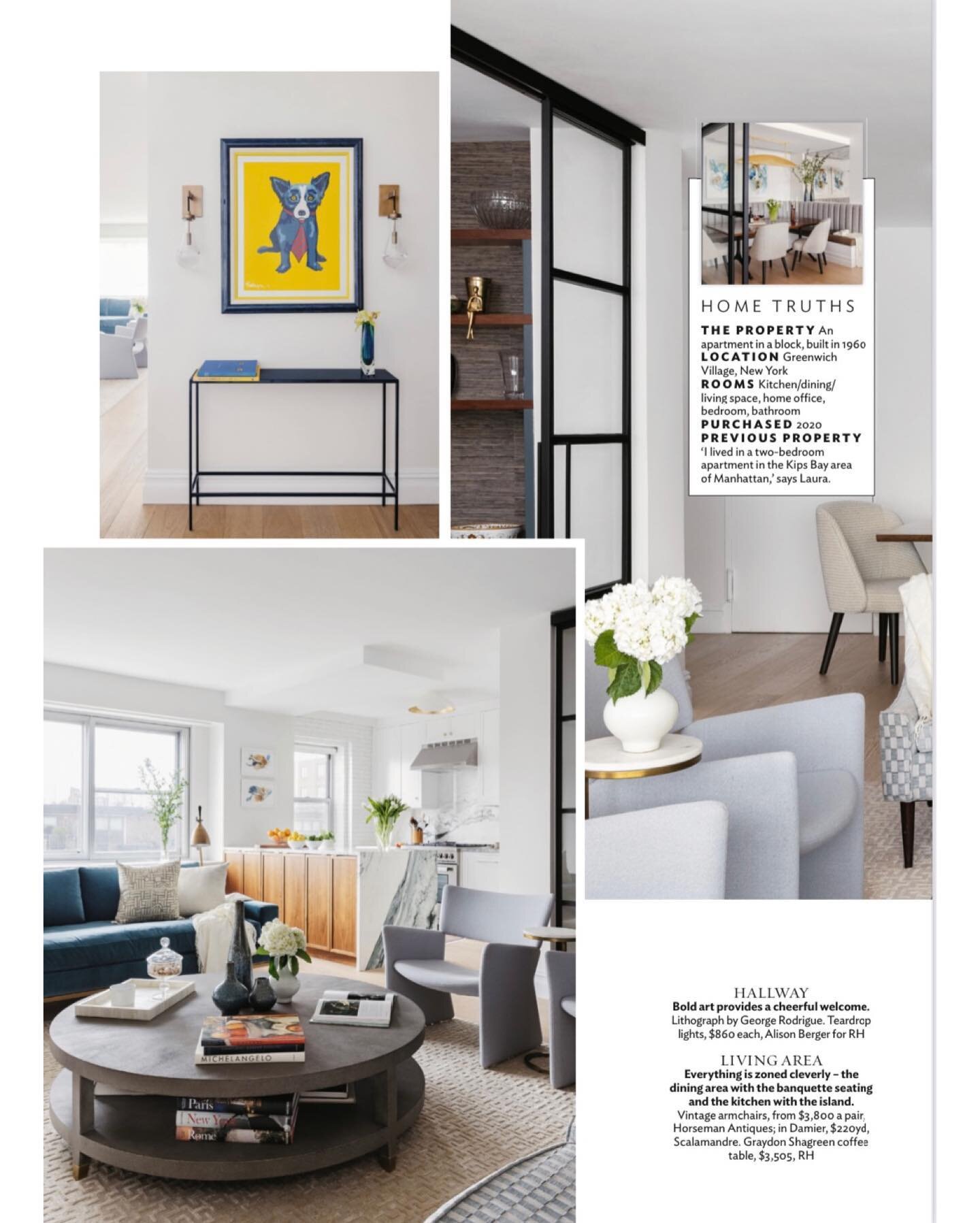 Excited to share this feature of Laura Boughton&rsquo;s Greenwich Village apartment in print in &ldquo;25 Beautiful Homes&rdquo; (Jan. 2023 issue) by Karine Monie.

We loved working with Laura and are truly touched to read how her home makes her feel