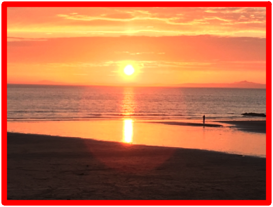 Prayer Walking On the Beach At Sunset