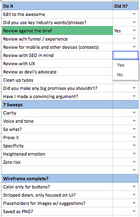 Yeah, I'm a nerd for spreadsheets