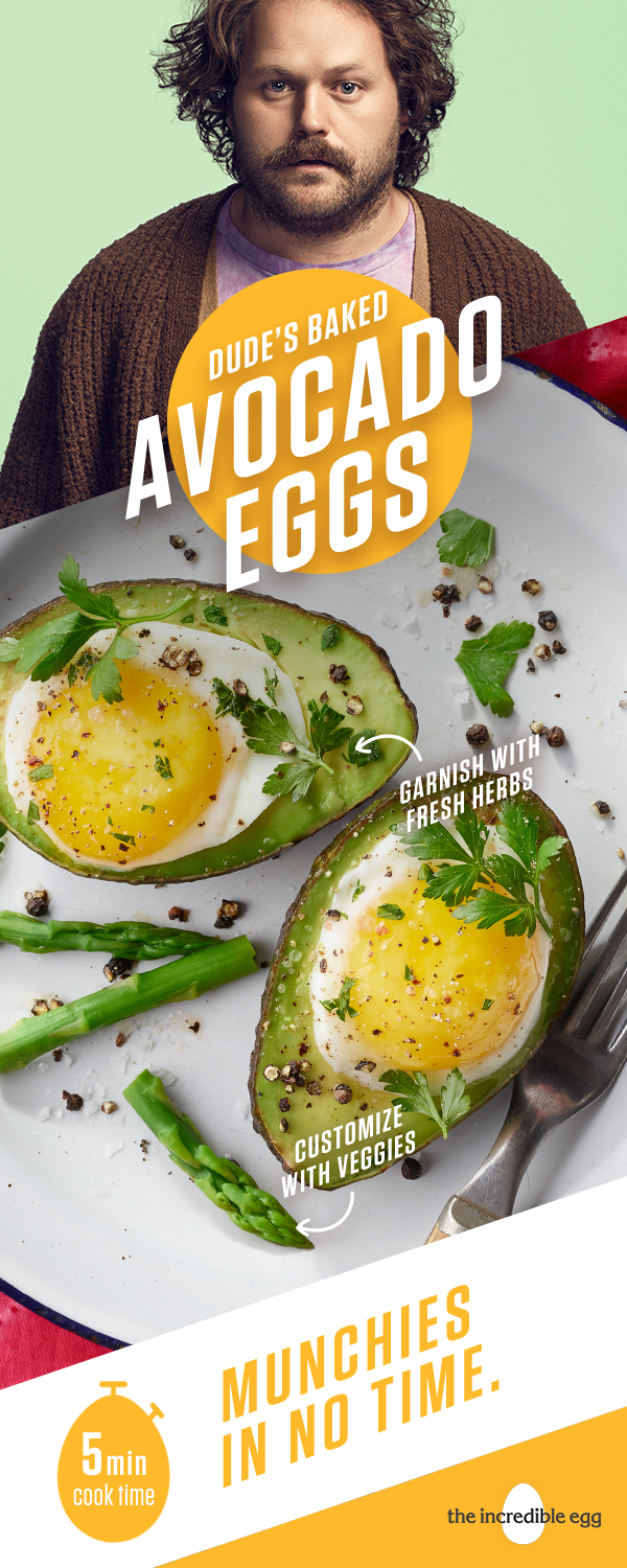 Dude's Baked Avocado Eggs