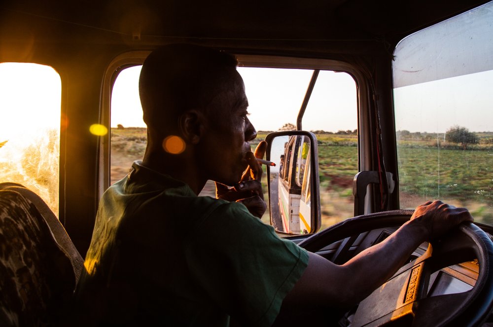  Smoking is not obligatory but understood to help many drivers get in the zone for the marathon demands of the voyage 