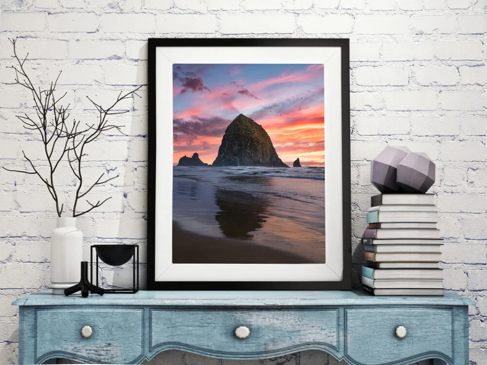Cannon Beach Sunset Framed.jpg
