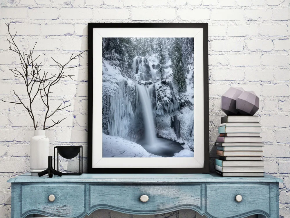 Frozen Falls Creek Falls Framed.jpg